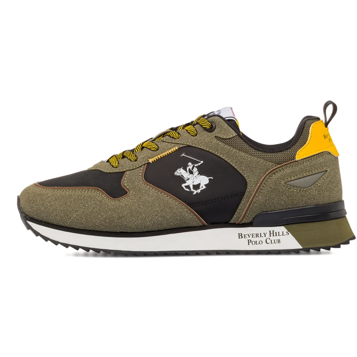 Sneakers verde militare e nere Uomo Beverly Hills Polo Club