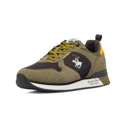 Sneakers verde militare e nere Uomo Beverly Hills Polo Club