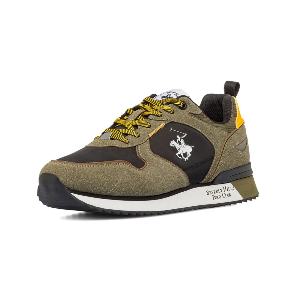 Sneakers verde militare e nere Uomo Beverly Hills Polo Club