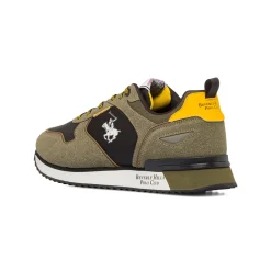 Sneakers verde militare e nere Uomo Beverly Hills Polo Club