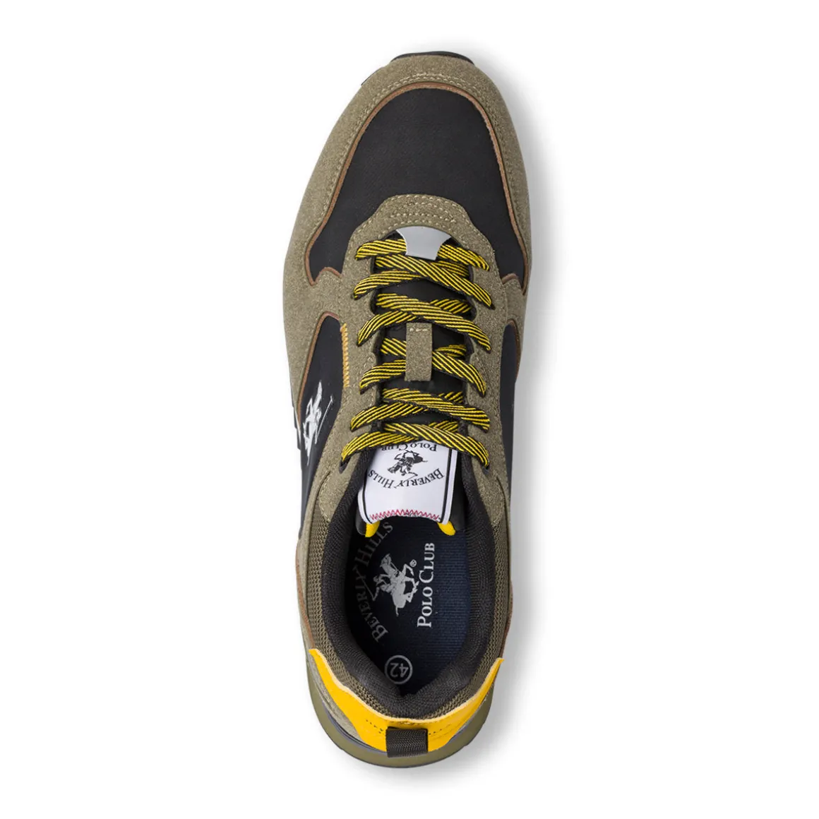 Sneakers verde militare e nere Uomo Beverly Hills Polo Club