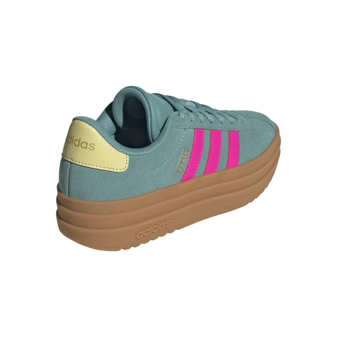 Sneakers verdi da Ragazza adidas VL Court Bold con dettagli rosa