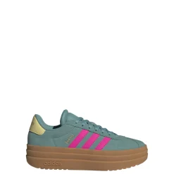 Sneakers verdi da Ragazza adidas VL Court Bold con dettagli rosa