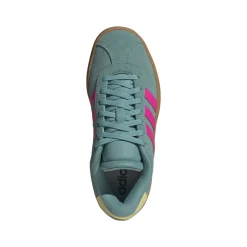 Sneakers verdi da Ragazza adidas VL Court Bold con dettagli rosa