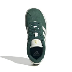 Sneakers verdi da ragazzo con strisce bianche adidas VL Court 3.0 K
