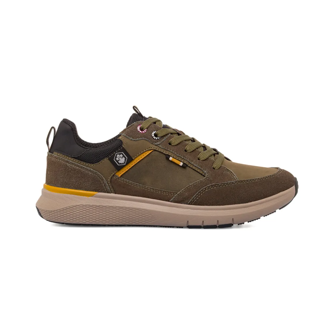 Sneakers verdi da Uomo con inserti in contrasto Lumberjack