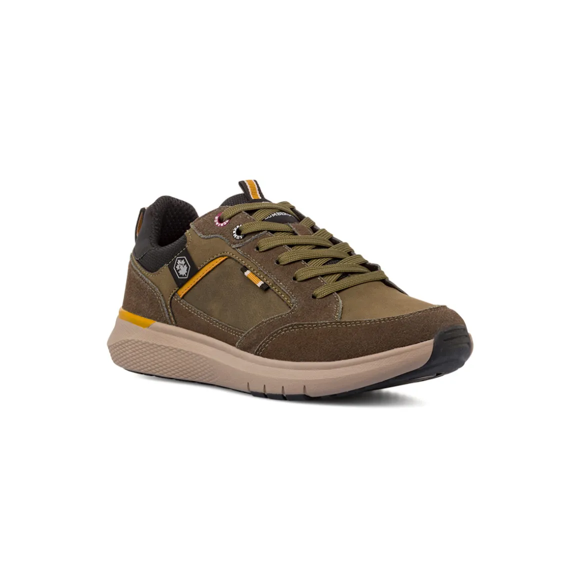 Sneakers verdi da Uomo con inserti in contrasto Lumberjack