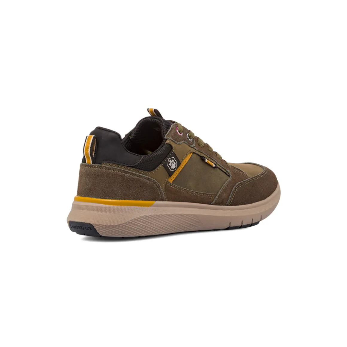 Sneakers verdi da Uomo con inserti in contrasto Lumberjack