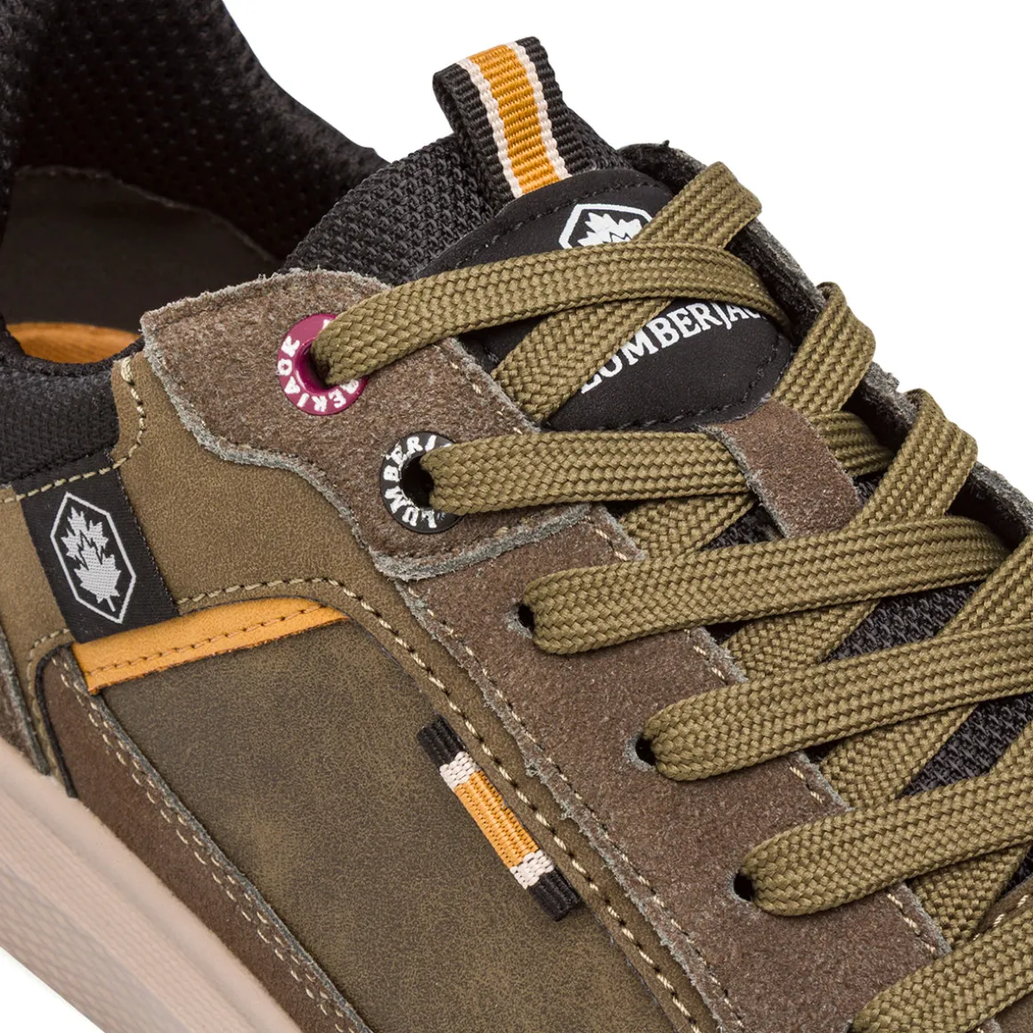 Sneakers verdi da Uomo con inserti in contrasto Lumberjack