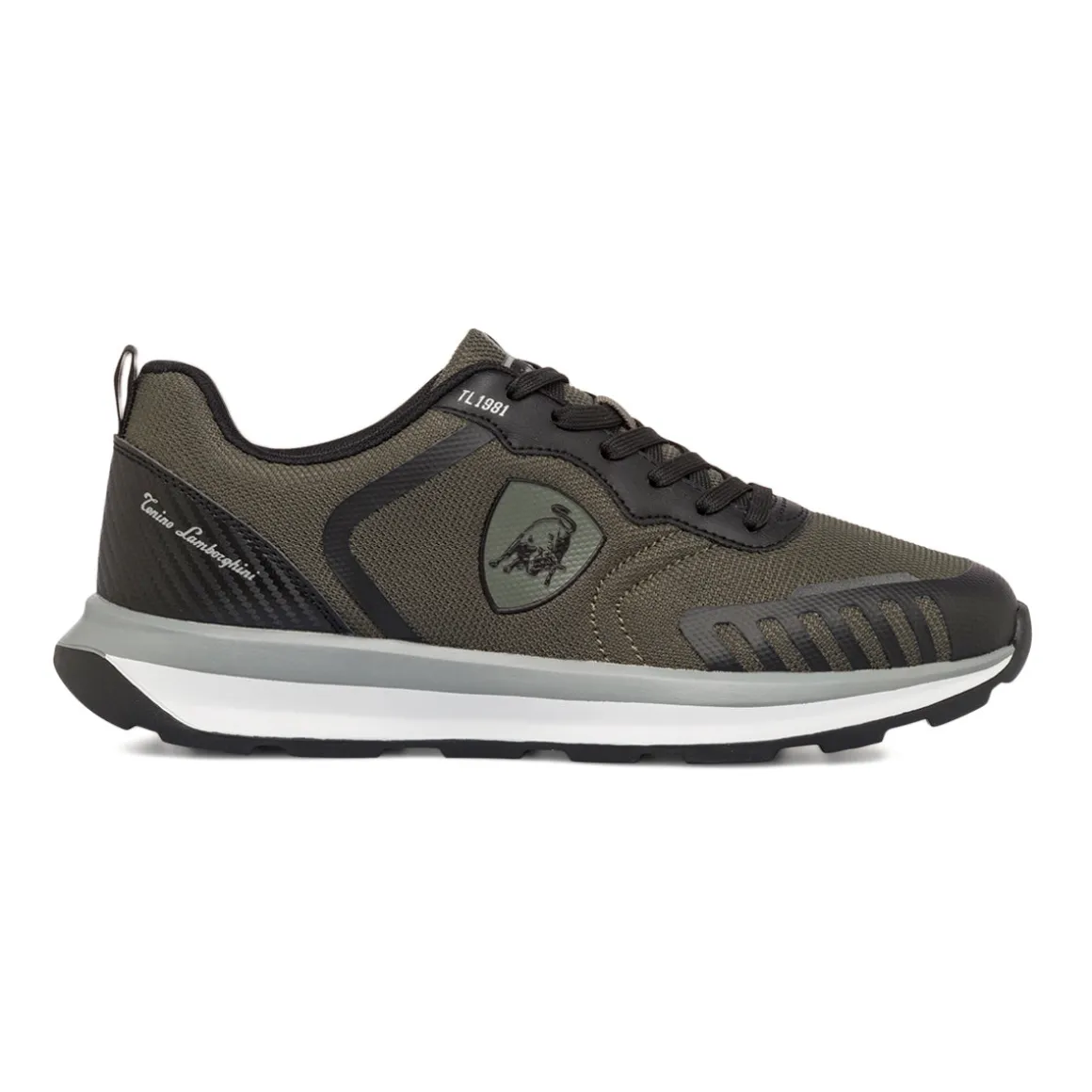 Sneakers verdi da Uomo con logo laterale Tonino Lamborghini