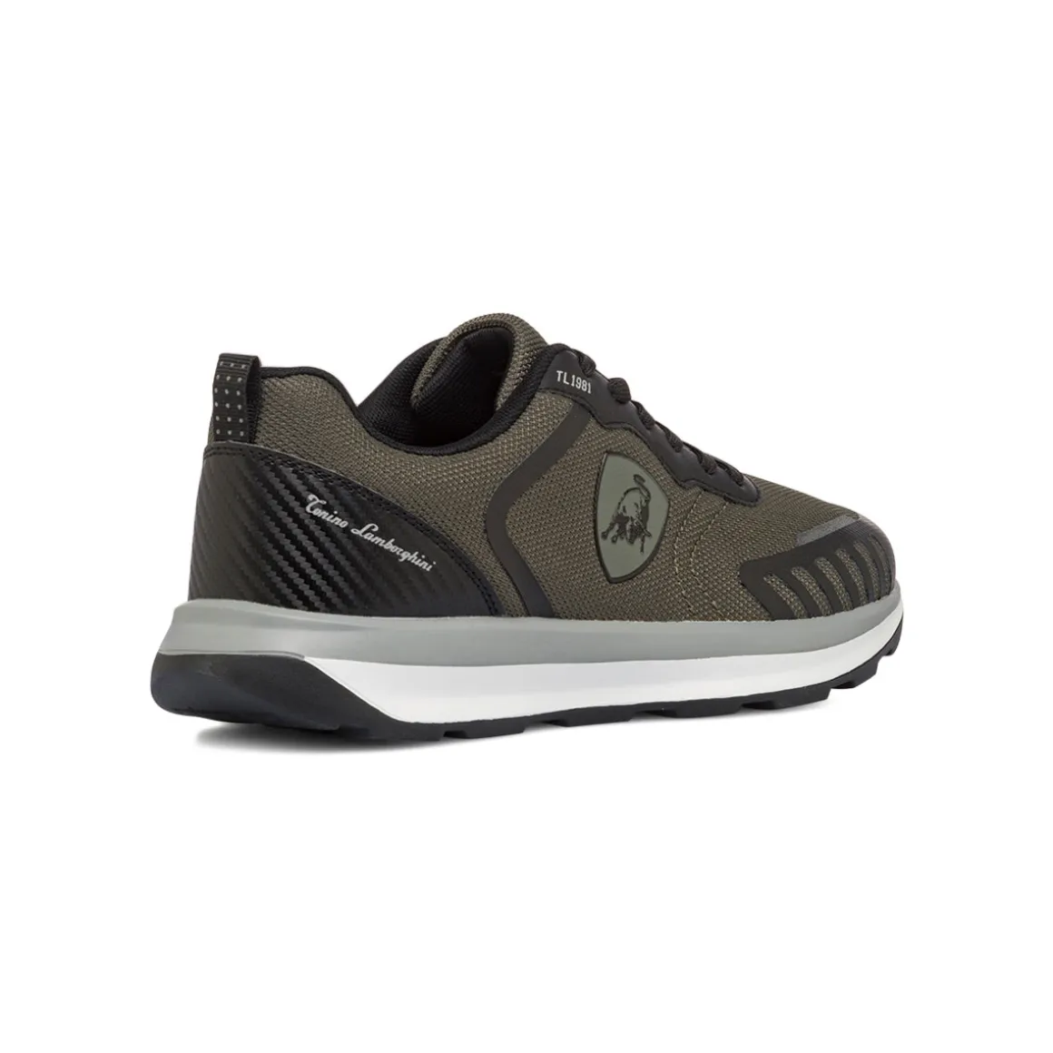 Sneakers verdi da Uomo con logo laterale Tonino Lamborghini