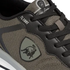 Sneakers verdi da Uomo con logo laterale Tonino Lamborghini