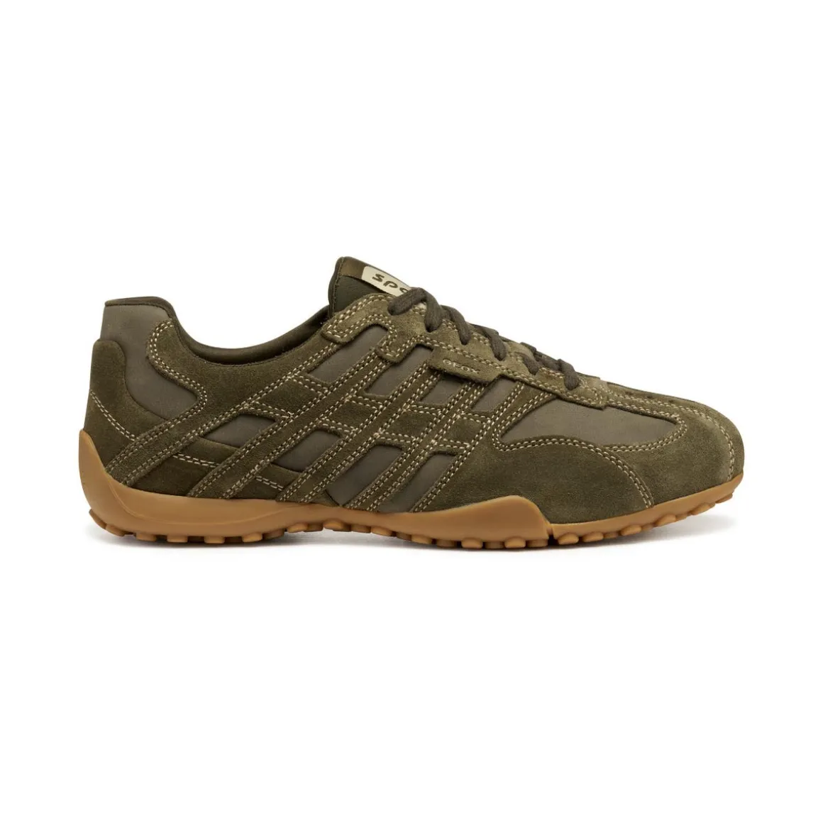 Sneakers verdi da Uomo in suede con suola traspirante Geox