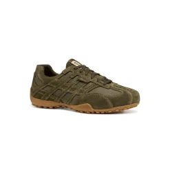 Sneakers verdi da Uomo in suede con suola traspirante Geox