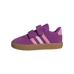 Sneakers viola da bambina con chiusura a strappo adidas VL Court 3.0