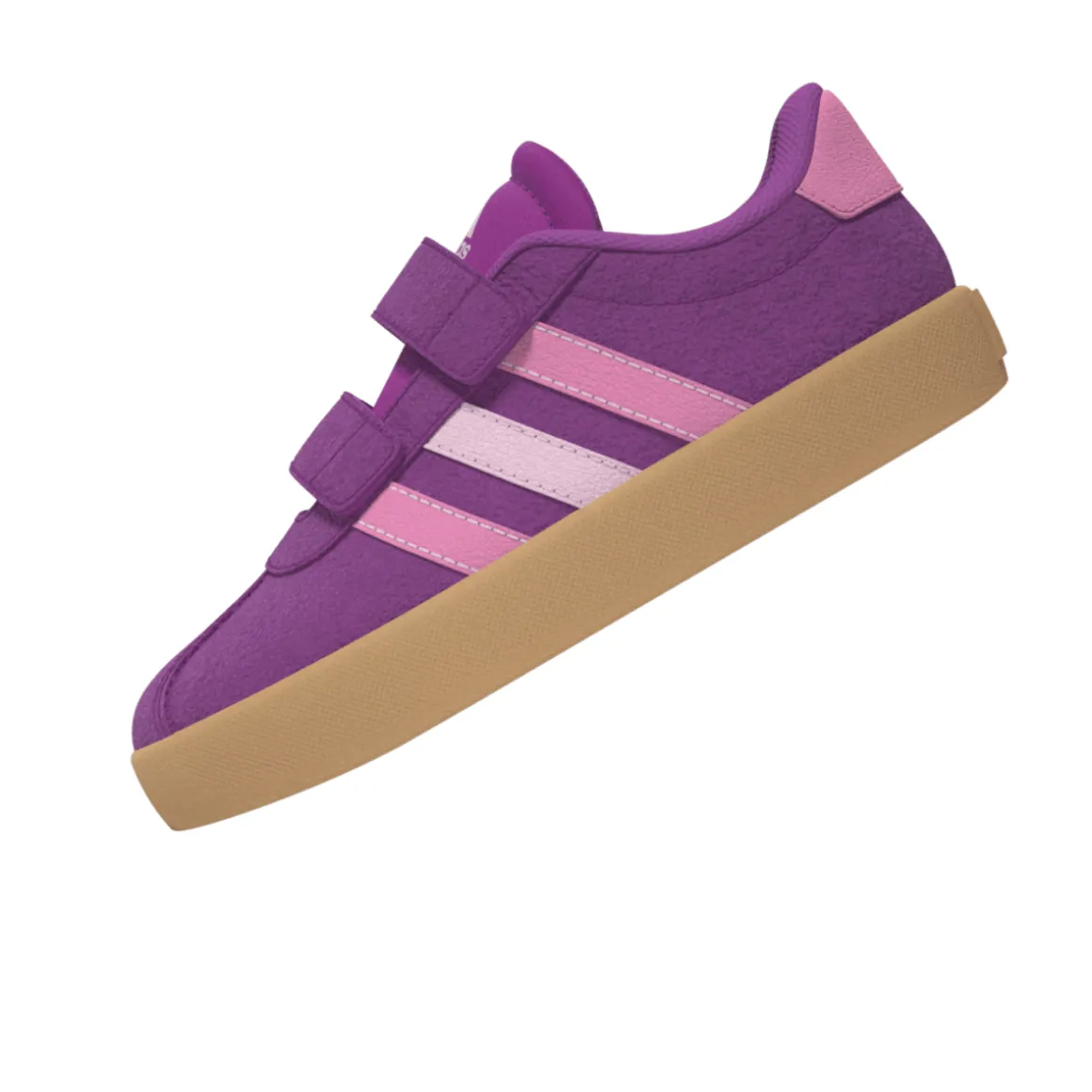 Sneakers viola da bambina con chiusura a strappo adidas VL Court 3.0