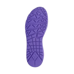 Sneakers viola da Donna Skechers Uno con cuori e soletta memory foam