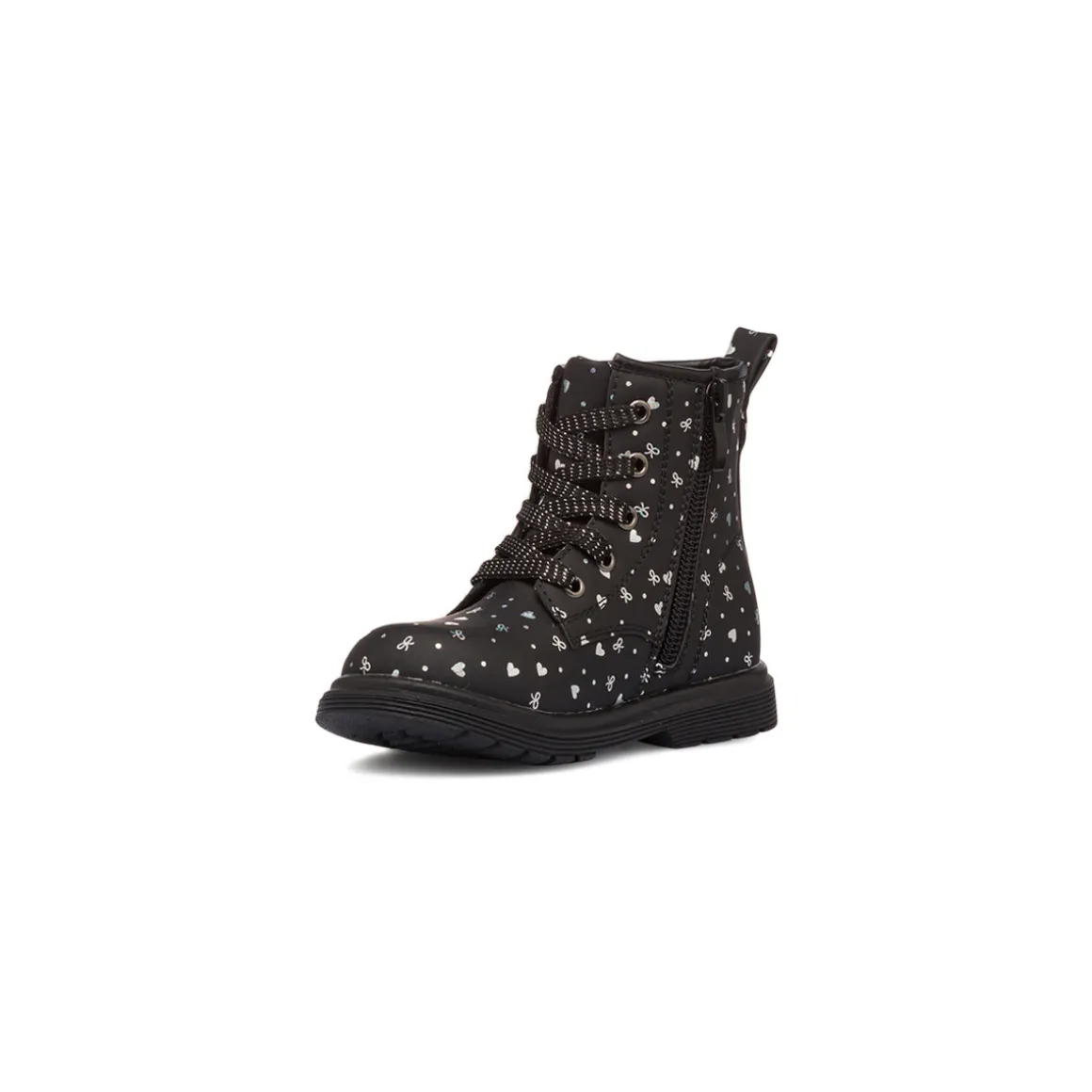 Stivaletti da ragazza neri con dettagli glitter Le Scarpe di Alice