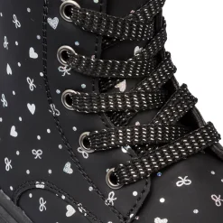 Stivaletti da ragazza neri con dettagli glitter Le Scarpe di Alice
