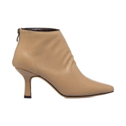 Stivaletti beige da Donna con tacco a rocchetto 7 cm Lora Ferres