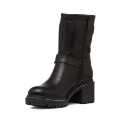 Stivaletti biker con tacco 6 cm neri da donna Lora Ferres