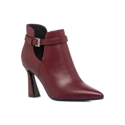 Stivaletti Bordeaux da Donna con tacco 8,5 cm e fibbia Lora Ferres