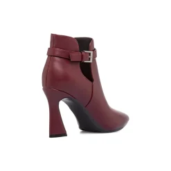 Stivaletti Bordeaux da Donna con tacco 8,5 cm e fibbia Lora Ferres