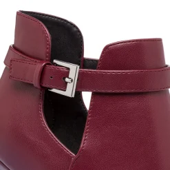 Stivaletti Bordeaux da Donna con tacco 8,5 cm e fibbia Lora Ferres