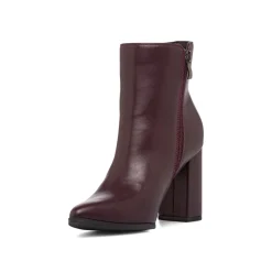 Stivaletti bordeaux da Donna con tacco a colonna 9 cm Lora Ferres