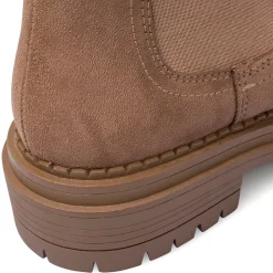 Stivaletti Chelsea da donna color taupe con suola chunky Swish Jeans