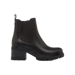 Stivaletti Chelsea da donna neri in pelle e suola chunky Americanino