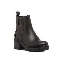Stivaletti Chelsea da donna neri in pelle e suola chunky Americanino