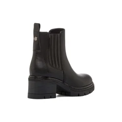 Stivaletti Chelsea da donna neri in pelle e suola chunky Americanino