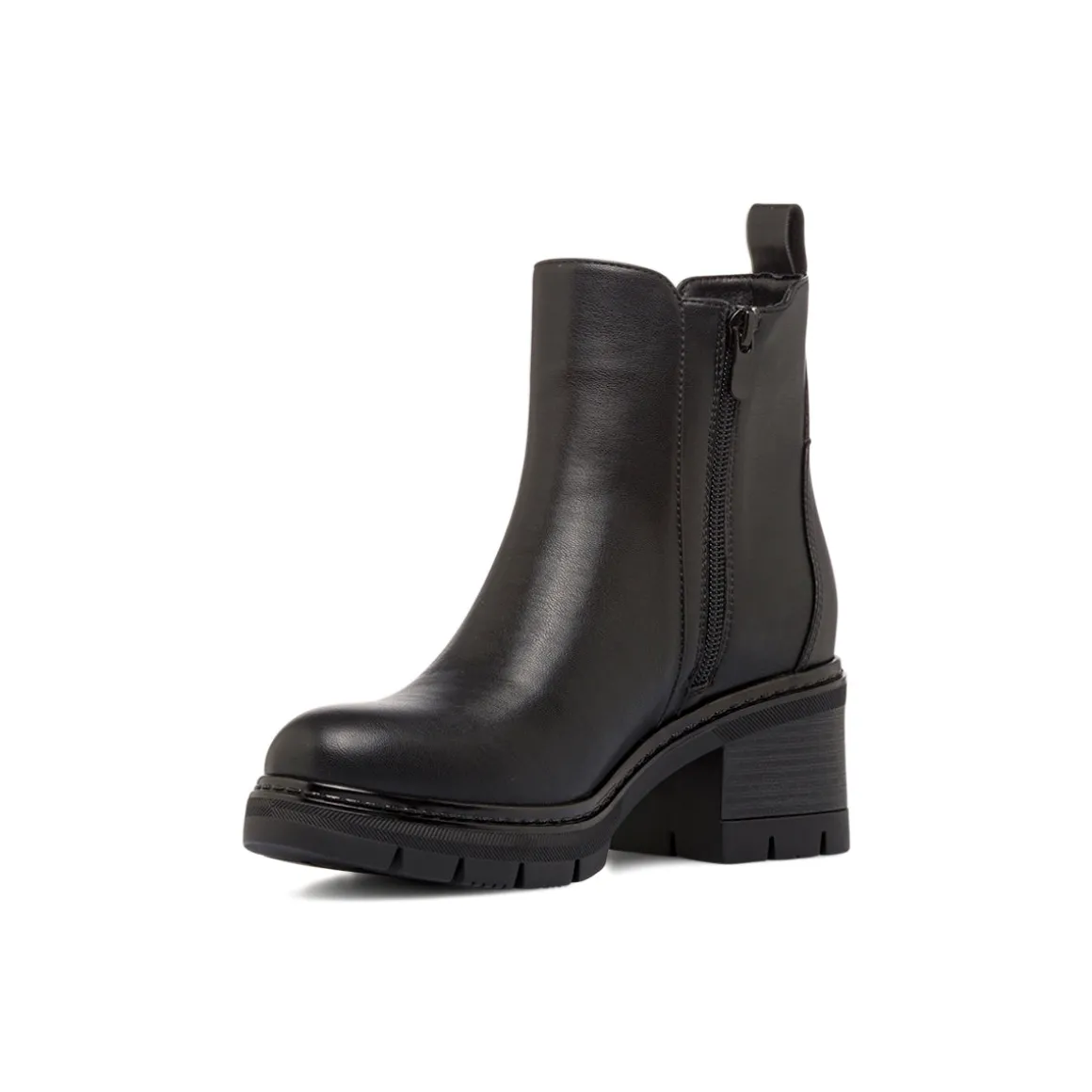 Stivaletti Chelsea da donna neri in pelle e suola chunky Americanino