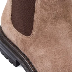 Stivaletti Chelsea Marroni da Donna in suede effetto scamosciato Primopiano