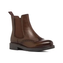 Stivaletti Chelsea marroni da Donna con dettagli Brogue Lora Ferres