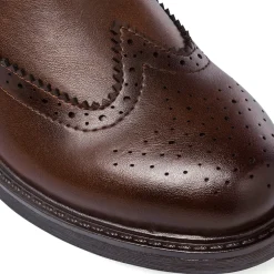 Stivaletti Chelsea marroni da Donna con dettagli Brogue Lora Ferres