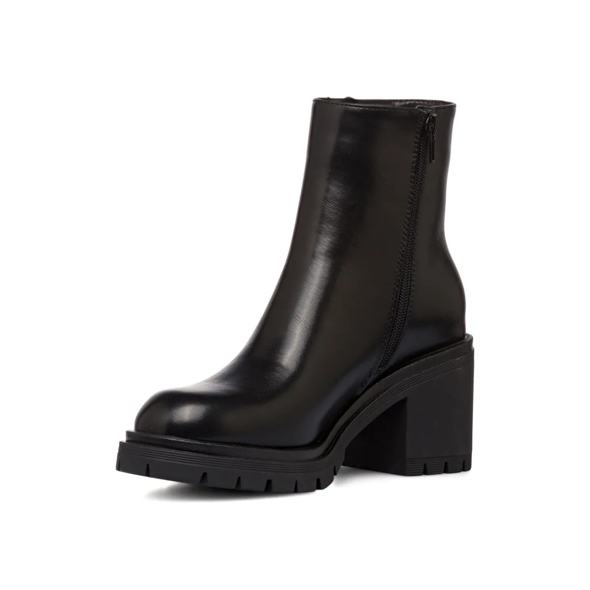 Stivaletti chunky neri con tacco 7,5 cm da donna Lora Ferres