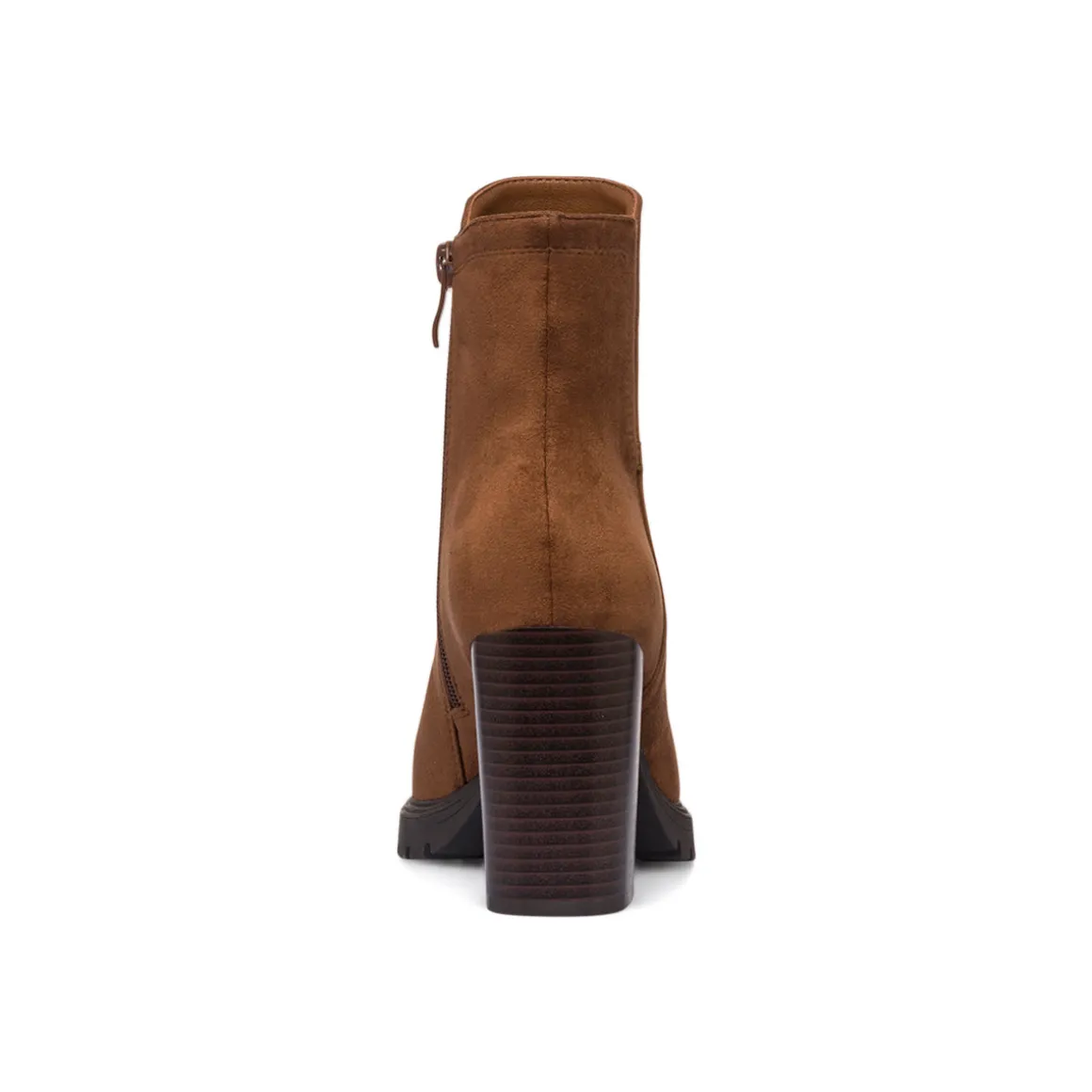 Stivaletti comfort color cuoio da Donna con tacco 8,5 cm P Soft