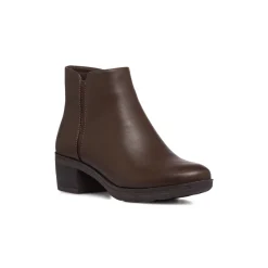 Stivaletti comfort da donna marroni con tacco 8,5 cm P Soft
