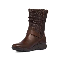 Stivaletti comfort marroni da donna con fibbia P Soft