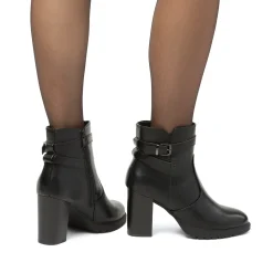 Stivaletti comfort neri con fibbia da Donna P Soft