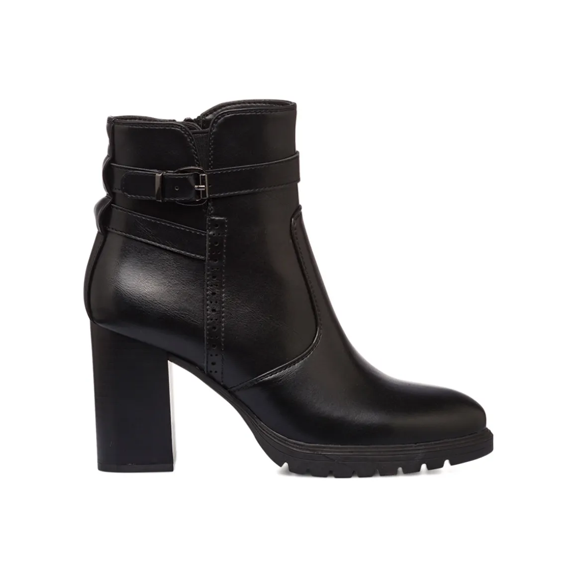 Stivaletti comfort neri con fibbia da Donna P Soft