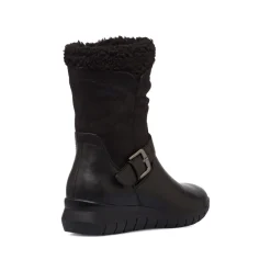 Stivaletti comfort neri da donna con fibbia P Soft