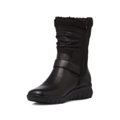 Stivaletti comfort neri da donna con fibbia P Soft