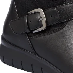 Stivaletti comfort neri da donna con fibbia P Soft