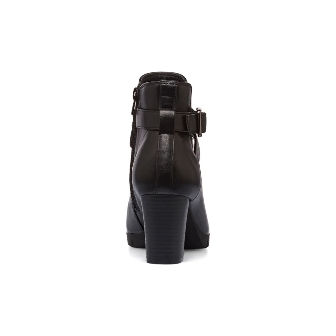 Stivaletti comfort neri da Donna con fibbia e tacco 7 cm P Soft