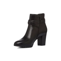 Stivaletti comfort neri da Donna con fibbia e tacco 7 cm P Soft