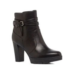 Stivaletti comfort neri da Donna con tacco 9 cm e fibbia P Soft