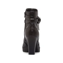 Stivaletti comfort neri da Donna con tacco 9 cm e fibbia P Soft